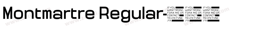 Montmartre Regular字体转换